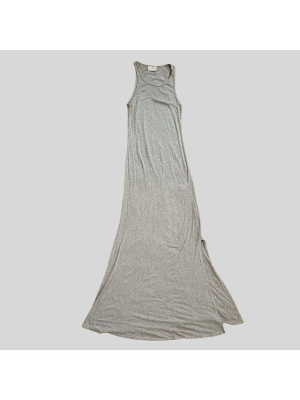 Everly Womens Racerback Ribbeds Maxi Dress-Gray-Size M-GUC